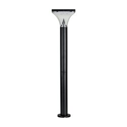 Solar Square LED Bollard Black / Cool White - SLDBL0093-S1-2.4W