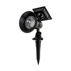 Garden Spot Light with Attached Solar Panel Black / Warm White - SLDGS0052