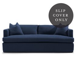 Birkshire 3 Seater Sofa Slip Cover Only Navy Linen - 32786