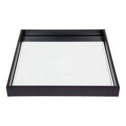 Miles Medium Mirrored Tray Black - 52972