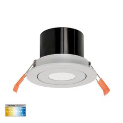 Prime Wi-Fi 12W CCT 240V LED Tilt Downlight White - HV5512CCT-WHT
