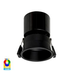 Prime Wi-Fi 12W RGBCW 240V LED Fixed Deep 84mm Downlight Black - HV5513RGBCW-BLK