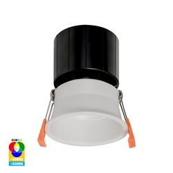 Prime Wi-Fi 12W RGBCW 240V LED Fixed Deep 84mm Downlight White - HV5513RGBCW-WHT