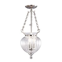 Finsbury Park 3 Light Small Lantern Polished Nickel - FP-P-S-POL-NCKL