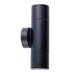 Nathasa 2 Up & Down Wall Pillar Light Black - 2122B
