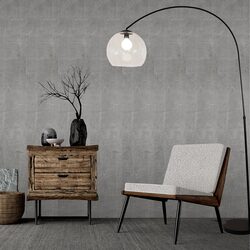 Over Arc Floor Lamp Matt Black - SL91207BK