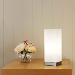 Pepe Square Touch Table Lamp Brushed Chrome - OL99481BC