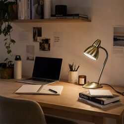Trax Classic Gooseneck Task Lamp Antique Brass - SL98401AB