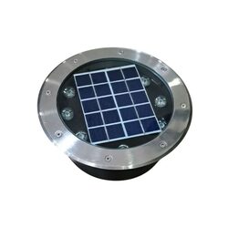 Solar 8W LED Inground Uplighter 316 Stainless Steel / Warm White - SLDIG-8W