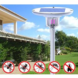 Eradicator Solar LED Park Post Light With Remote Black / Cool White - SLDPKL18W-ZAP