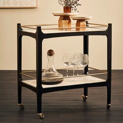 Ashley Travertine Bar Cart Black - 33383