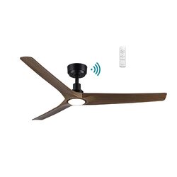 Cordoba DC 52" Smart Ceiling Fan With WIFI Remote Control + LED Light Matt Black / Walnut - MCDC1333MWN