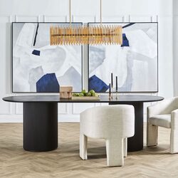 Arlo Oval Dining Table 2.4m Black - B32894