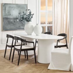 Arlo Oval Dining Table 2.4m White - B32895