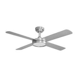 Pinnacle 3 52" DC Ceiling Fan With Dimmable 18W LED Brushed Aluminium / Tri-Colour - PL3207