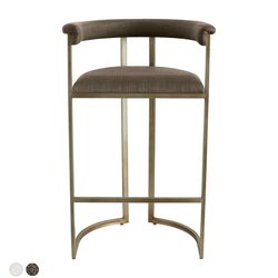 Dino Upholstered Bar Stool Range Chocolate Linen - 34108