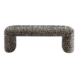 Piper Bench Ottoman Leopard Chenille - 34117