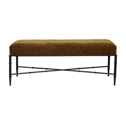 Hacienda Black Iron Bench Ottoman Butterscotch - 34153