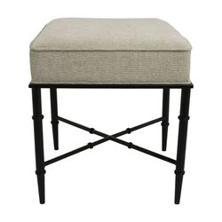 Hacienda Black Iron Stool Wheat - 34156