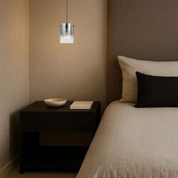 Crevil 1 Light LED Pendant Black - CREVIL PE1-BKSM