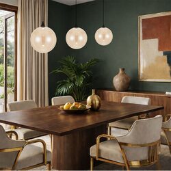 Kupla 1 Light LED Pendant Black / Champagne - KUPLA PE1-BKCHM