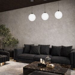 Kupla 1 Light LED Pendant Black / Clear - KUPLA PE1-BKCL