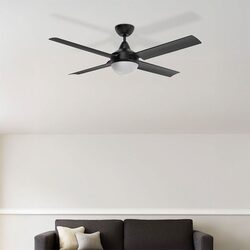 Cairns 48" AC Ceiling Fan With B22 Light Matt Black - 22878/06