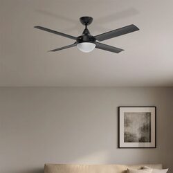 Cairns 52" AC Ceiling Fan With B22 Light Matt Black - 22880/06