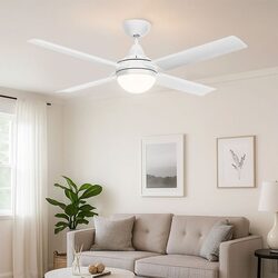 Cairns 52" DC Ceiling Fan With Light Matt White - 22976/05