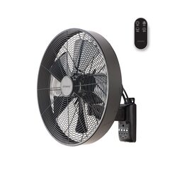 Como AC 16" Wall Fan With Remote Control Matt Black - MWFC400M