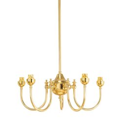 Luke 5 Light Pendant Polished Brass Frame Only - LOI3090293