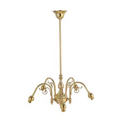Victoriana 5 Light Pendant Polished Brass Frame Only - LOI3090307