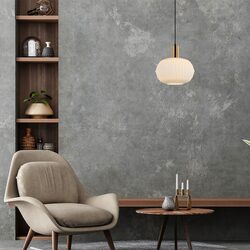 Interior Pleated Opal Opaque Dome Glass Pendant - PAPEL2