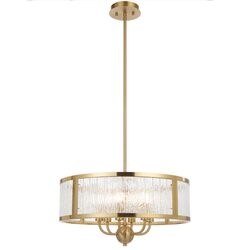 Norel 6 Light Pendant Antique Gold - NOREL PE6-AG
