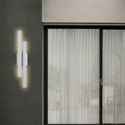 Ostel 2 Light Exterior LED Wall Light White - OSTEL EX2-WH