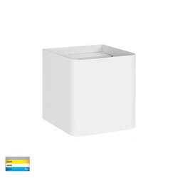 Versa 2 x 3W CCT 240V Up & Down LED Square Adjustable Wall Light White - HV36583T-WHT-SQ