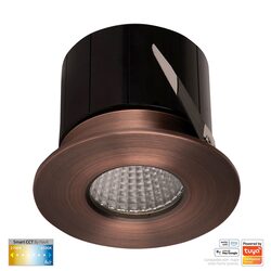 Prime Wi-Fi 12W CCT 240V LED Fixed Downlight Antique Brass - HV5511CCT-AB