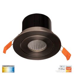Prime Wi-Fi 12W CCT 240V LED Tilt Downlight Nickel - HV5512CCT-NK