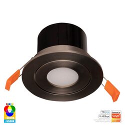 Prime Wi-Fi 12W RGBCW 240V LED Tilt Downlight Nickel - HV5512RGBCW-NK