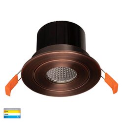 Prime 12W CCT 240V LED Tilt Downlight Antique Brass - HV5512T-AB
