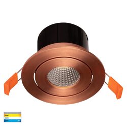 Prime 12W CCT 240V LED Tilt Downlight Copper - HV5512T-CP