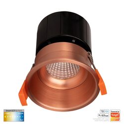 Prime Wi-Fi 12W CCT 240V LED Fixed Deep 84mm Downlight Copper- HV5513CCT-CP