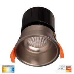 Prime Wi-Fi 12W CCT 240V LED Fixed Deep 84mm Downlight Nickel - HV5513CCT-NK