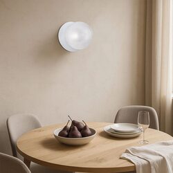 Odessa Diamond Cut Glass LED Wall Light With White Base Small / Warm White - LM002WL008