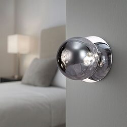 Odessa Molten Ripple Glass LED Wall Light With Chrome Base Large / Warm White - LM002WL031