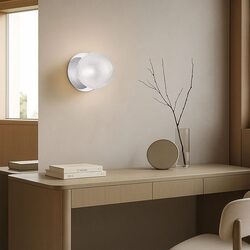 Odessa Diamond Cut Glass LED Wall Light With Chrome Base Large / Warm White - LM002WL032