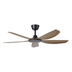 Miami 52" DC Ceiling Fan Black / New Teak - 20796407