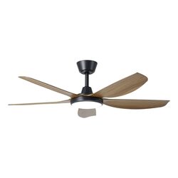 Miami 48" DC Ceiling Fan With 20W Dimmable LED Black / New Teak / Tri-Colour - 20796607