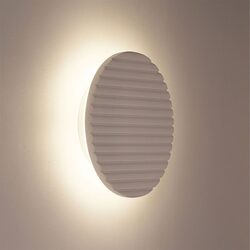 Dot 20 Scalloped Plaster Tri-Colour LED Wall Light White - OL53201/20SP