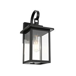 Madix Galvanised Iron Black Small Wall Light - HV3535W-S-BLK